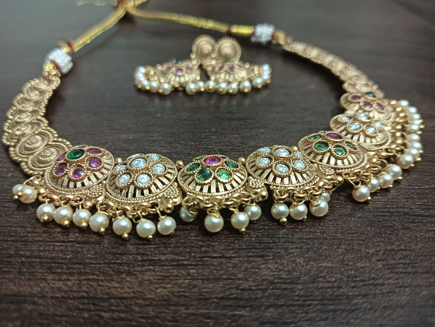 South Indian antique coin-style necklace set