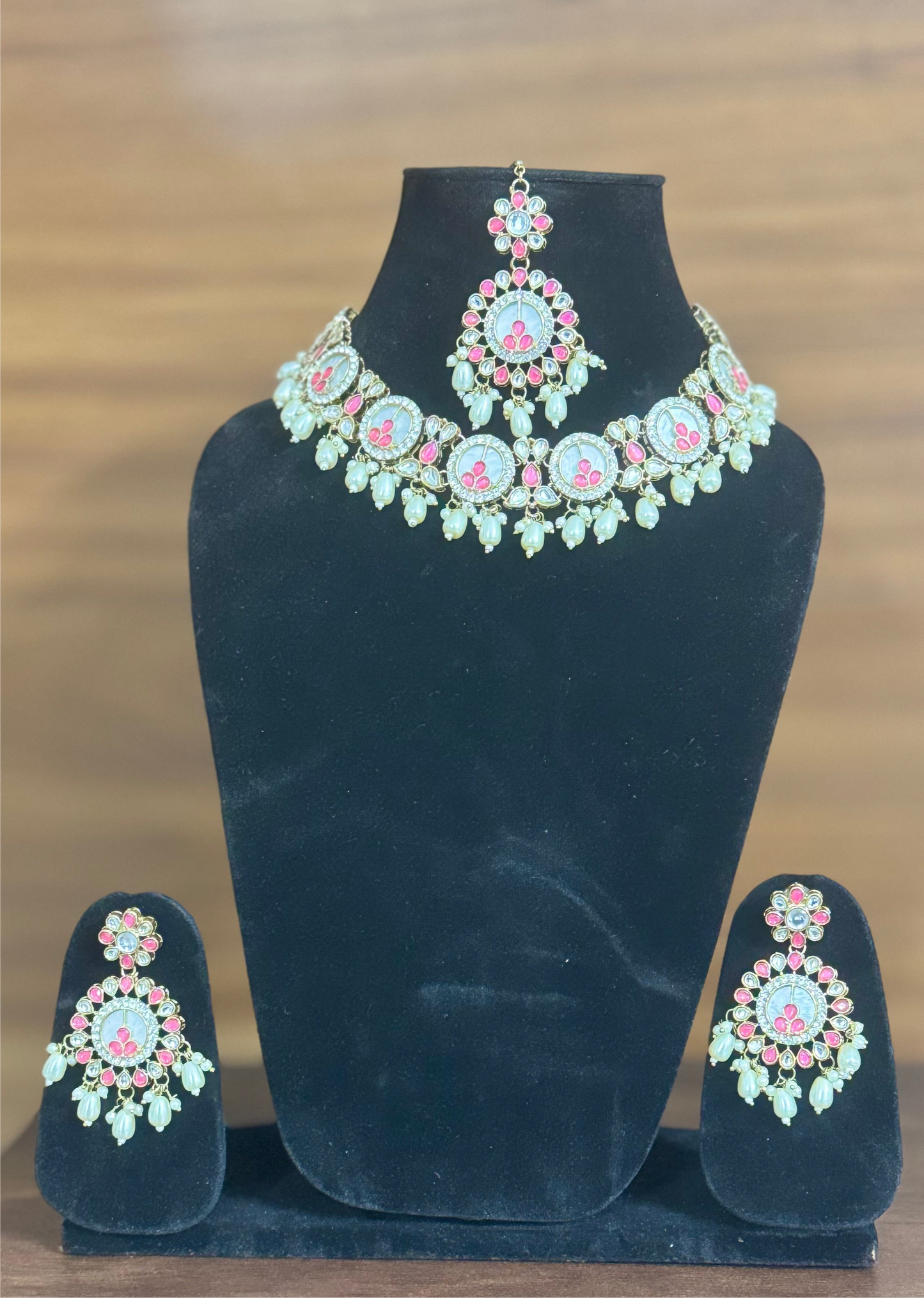 Meenakari Kundan necklace set