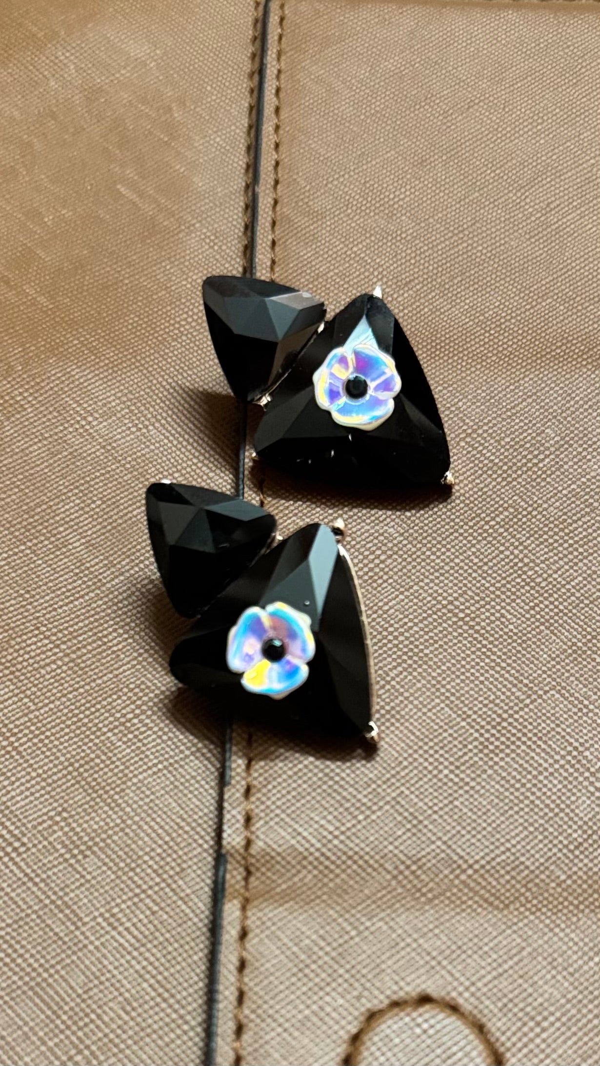 Triangular black stones