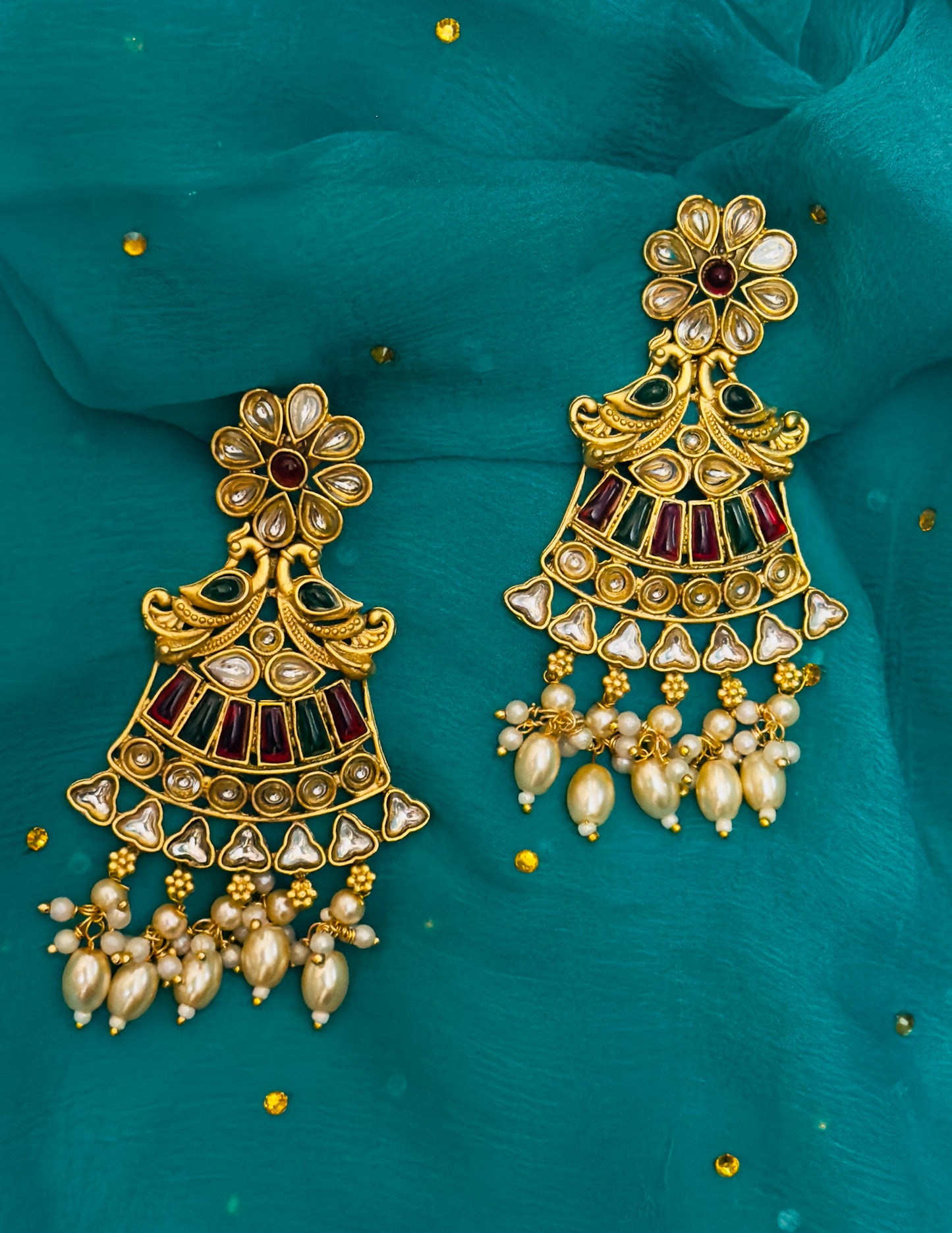 Kundan style earrings